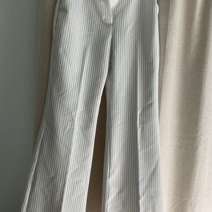 Express White Pinstripe Wide Leg Pants